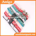 customed woven logo or jacquard logo apliccation plain nylon dog collars wholesale